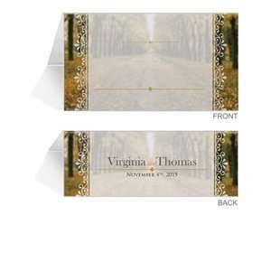  120 Personalized Place Cards   Autumn Gold Horizon Office 