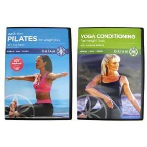  2 Pack Fitness DVDS   Quick Start Pilates & Yoga 
