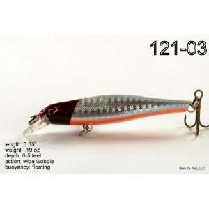   Red/White Crankbait Fishing Lure for Bass & Trout