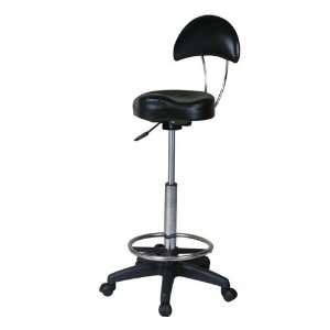  Chevelle Black Hydraulic Bar Stool with Back & Footrest 
