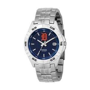  Detroit Tigers Mens Applied Watch by Fossil   Silver/Blue 