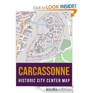 Carcassonne, France Historic City Center Street Map eReaderMaps 