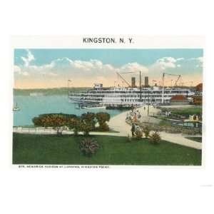    Kingston Point View of Hendrick Hudson Steamer Giclee Poster Print