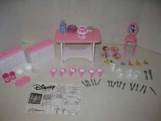   DISNEY PRINCESS DOLL PARTY FURNITURE DISHES FOOD EASTER TOY LOT  