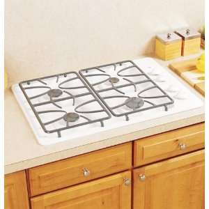  GE 30 Built in Gas Cooktop   White Appliances