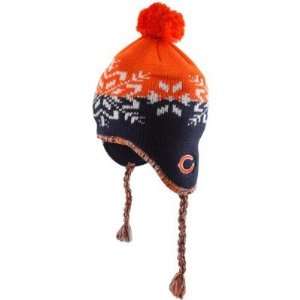   Bears Navy Blue Orange Snowflake Tassel Knit Beanie
