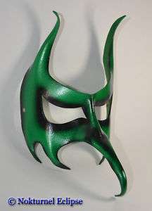 GREEN GOBLIN LEATHER MASK MASQUERADE BLIX SCARY COSTUME  