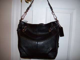   14142M Brooke Hobo Bag Pebble Black Leather Handbag New W/Tags  