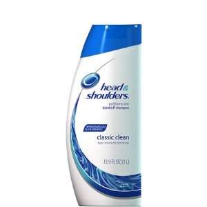 Head & Shoulders Classic Clean Dandruff Shampoo, 33.9 oz (Quantity of 