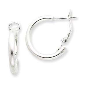  Sterling Silver Clip back Hoop Earrings Jewelry