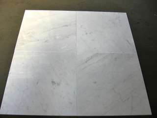 White Carrara 18x18 Marble Tile $7.99/SQF  