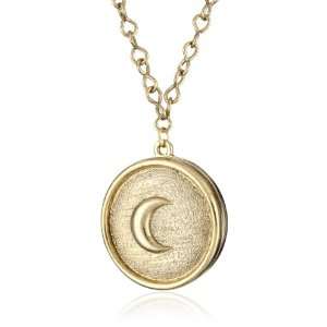 Low Luv by Erin Wasson Crescent Button Yellow Gold Plated Locket 
