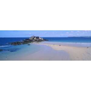  Beach with a Fort in the Background, St Malo, Brittany 
