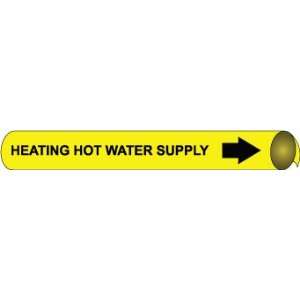  PIPE MARKERS HEATING HOT WATER SUPPLY B/Y