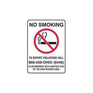  NO SMOKING (SYM) TO REPORT VIOLATIONS CALL 866 559 OHIO 