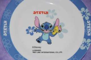 Disney Stitch Blue Kids Snack size Melamine Plate 5.5  