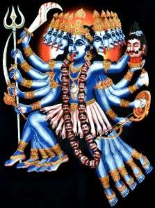 Hindu devi Kali dark mother goddess aum om indian tantric trance t 