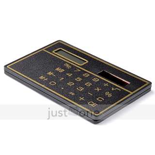   PCS Portable Mini Slim Credit Card Size Solar Power Pocket Calculator