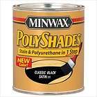 Minwax 1/2 Pint Classic Black Polyshades Satin Wood Stain 21995