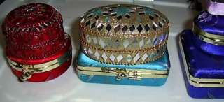 Brocade Jewelry Case Holder Box Mirror Treasure u Pick  