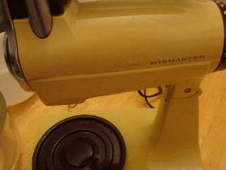 VINTAGE Sunbeam Mixmaster w/ 2 Bowls Beaters Yellow Mixer Stand Mixer 