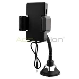   FM Transmitter Windshield Mount+AC Wall Charger For Samsung Epic 4G