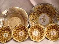 Vintage Mr Peanut Metal Bowls/Small Nut Dishes 6pc SALE  