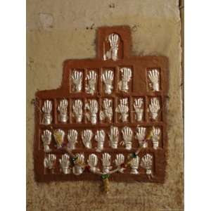 The Handprints or Sati Marks of Ladies Who Died on the Pyres, Jodhpur 