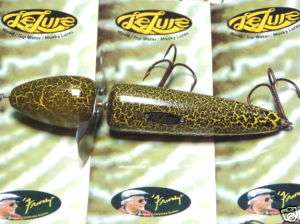   Muskie Globe   Yellow Crackle Color with Nickel Prop   Bait Musky Lure