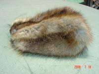Muskrat pelt nature fur animal skin hide coaster/toy  