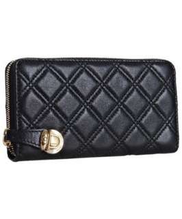 Marc Jacobs black quilted leather continental wallet   up to 