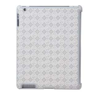  Flower Pattern Skin Hard Case Cover for iPad 2(White 