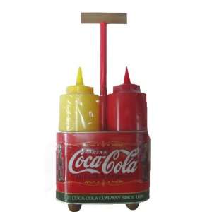 Coca Cola Coke Ketchup and Mustard Condiment Caddy  