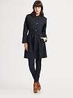 Marc Jacobs Normandy Blue Cotton Mia Trench Coat $498 S