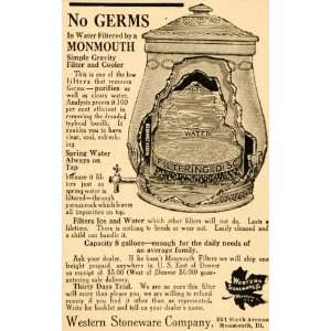   Stoneware Crock Water Cooler   Original Print Ad: Home & Kitchen