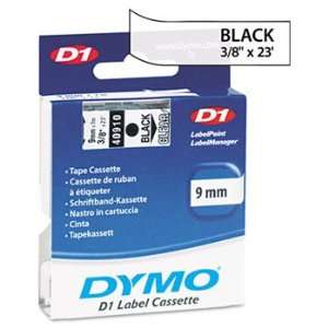 DYMO D1 Standard Tape Cartridge For Label Makers 3/8in X 23ft Black On 