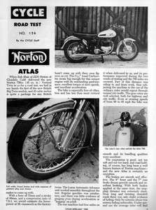 1962 Norton Atlas 750 Motorcycle Road Test  