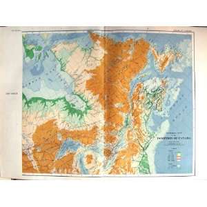  Physical Map Dominion Canada 1915 Ontario Lake Superior 