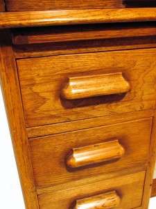 Antique Golden Oak Roll Top Lebus Desk C 1910  