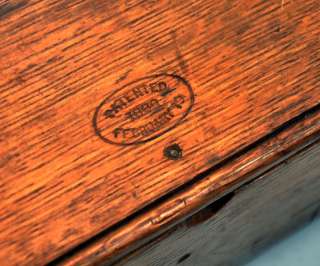   Puzzle Wooden Box of Singer Sewing Machine Attachments 1888  