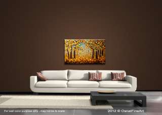 ORIGINAL Contemporary Abstract Landscape Painting Autumn Art Palette 