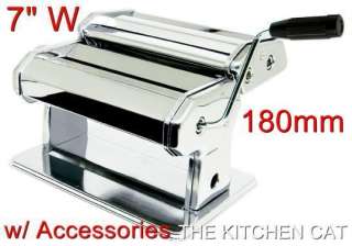 PASTA MACHINE W ACCESSORIES Deluxe Model Attch Blades 2 Cut Dies and 