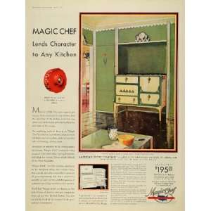 1930 Ad Magic Chef Kitchen Lorain Gas Stove Jonquil   Original Print 