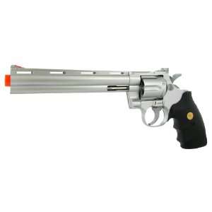  Spring Silver 8 Inch Barrel Magnum Revolver Pistol FPS 200 