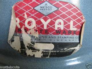 Vintage Nesco Royal Graniteware Coffee Pot Antique Large  