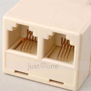 Telephone Phone RJ11 RJ 11 Y Fax Cable Adapter Connector Splitter 