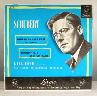 SCHUBERT No 8 5 KARL BOHM Vienna LONDON LL 1105 LP  