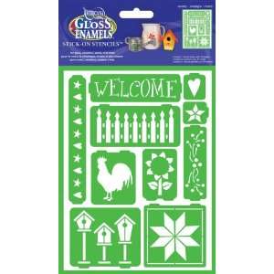  Gloss Enamels Stencil, Country   911087 Patio, Lawn 