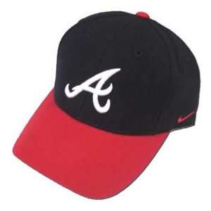  Nike Atlanta Braves Navy Baseball Hat W/Red Bill Sports 