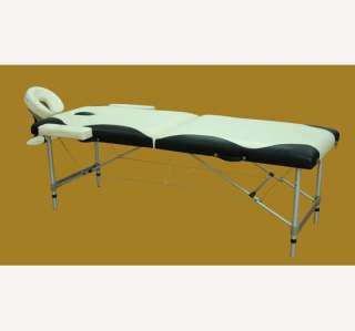   Metal 2 Foldable Portable PU Massage Table Bed W/Carry Case  